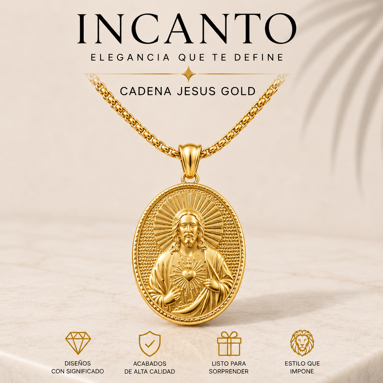 Cadena Jesus Gold