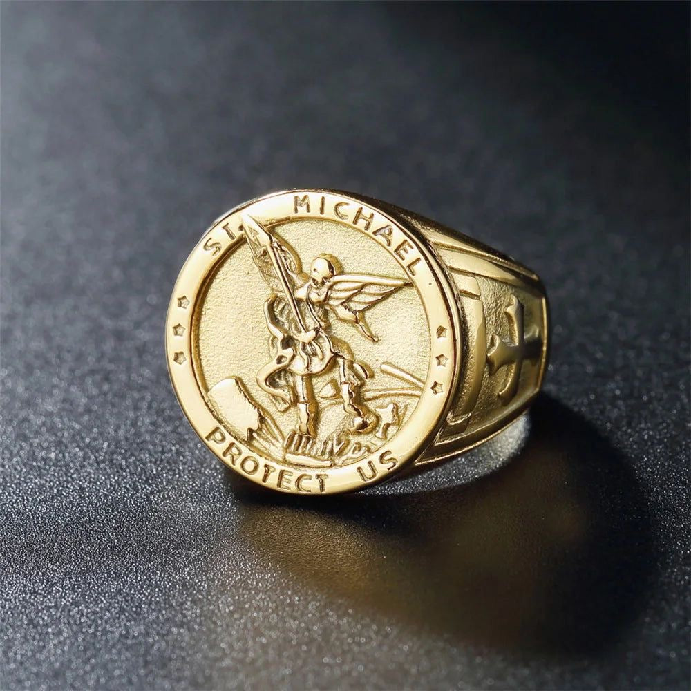 Anillo Saint Michael Gold