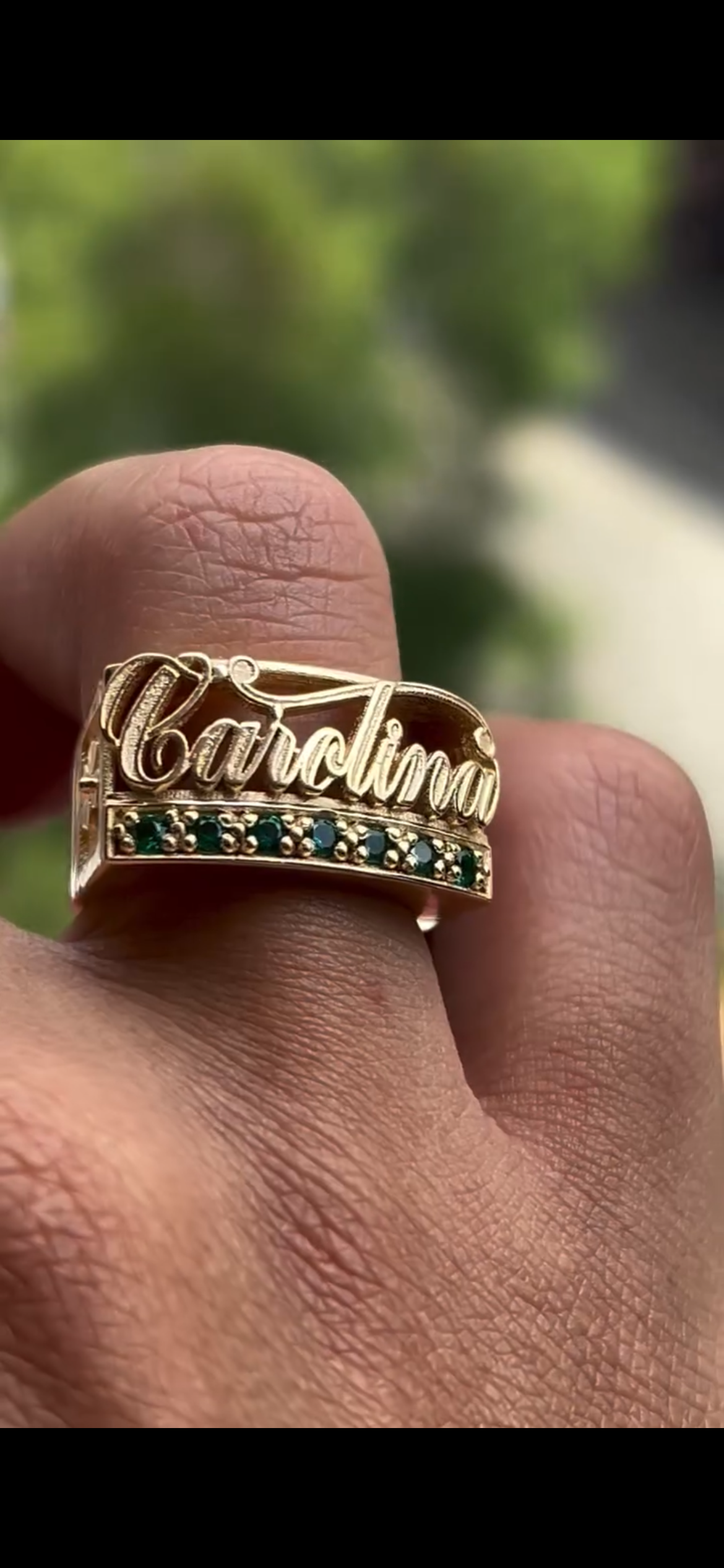 Personalizado Anillo Con Nombre De Oro Anillo NOMBRE Personalizado