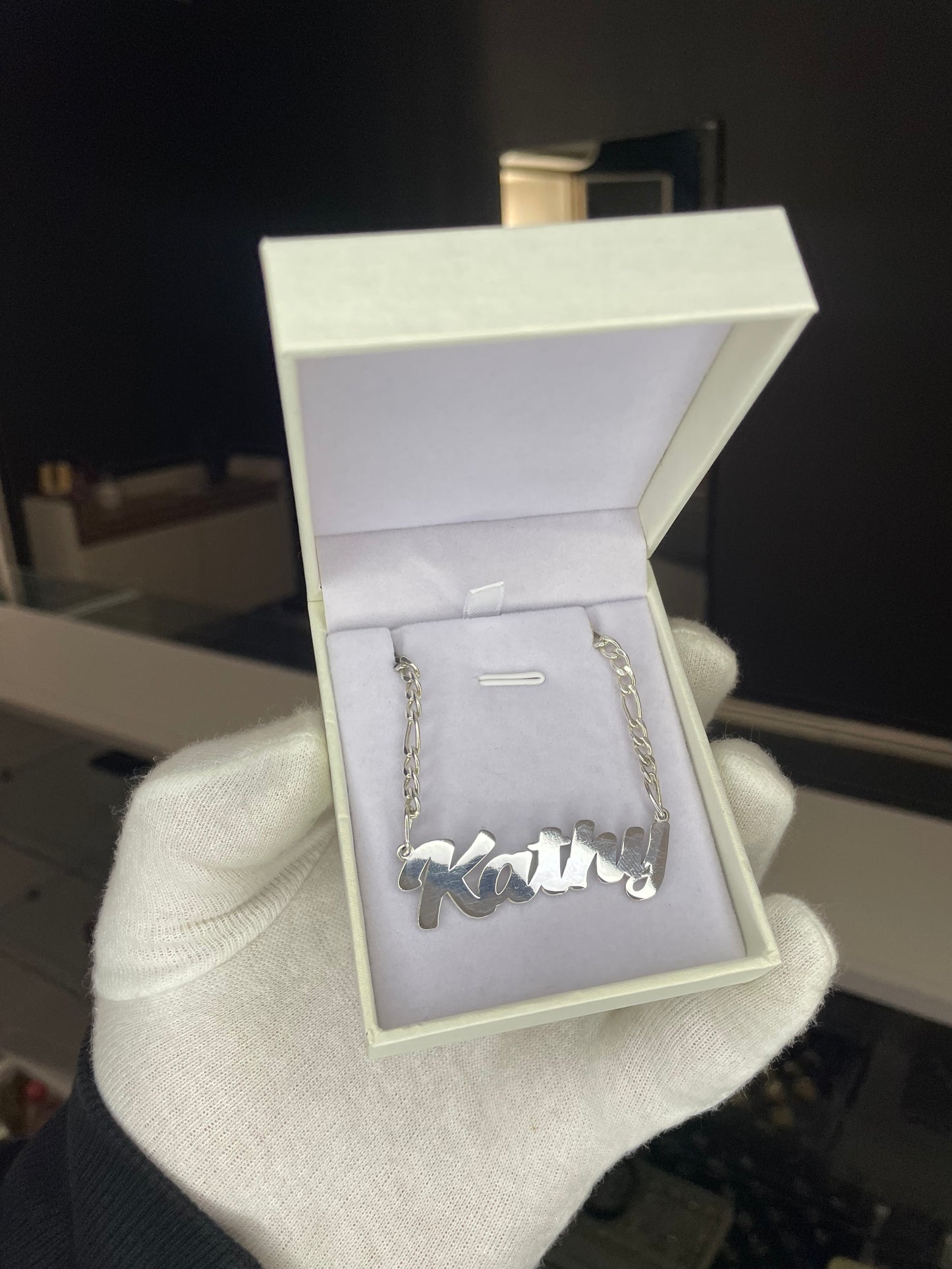 Cadena Nombre Personalizada Plata 925