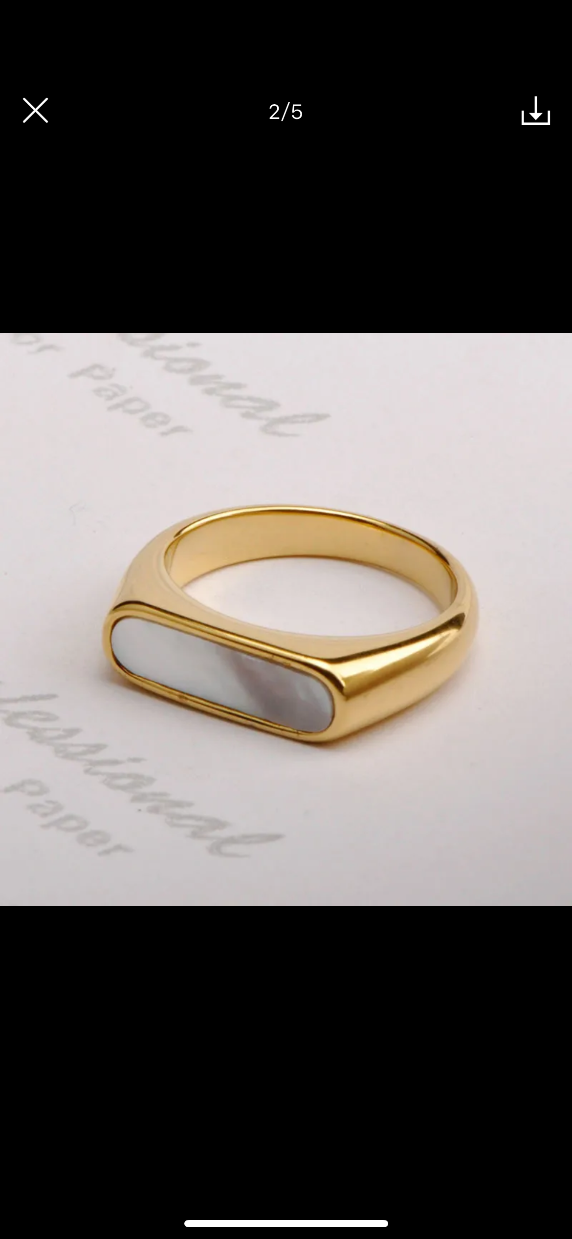 Anillo Sicilia piedra blanca