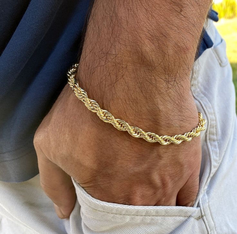 Pulsera cuerda tourbillon enchapado en oro 18k