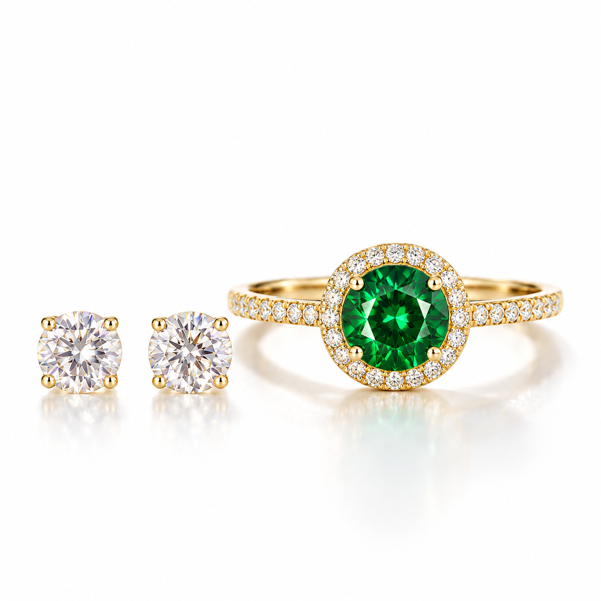 Conjunto de Dama Anillo y Caravanas