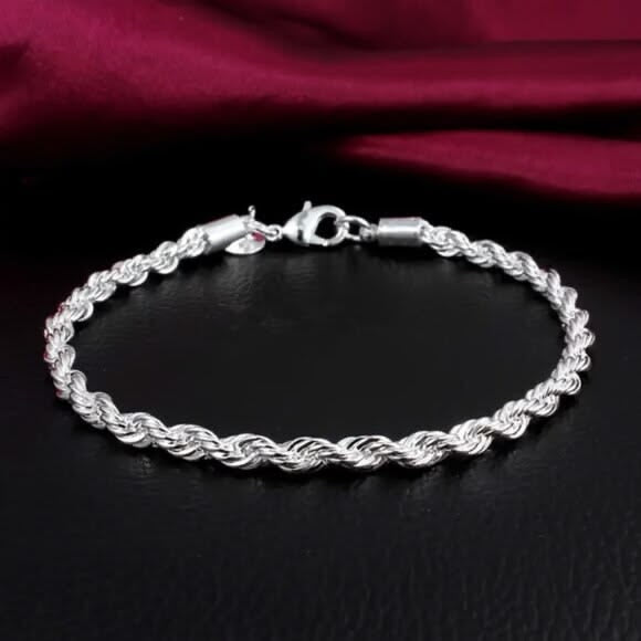 Pulsera Tourbillon Plata 925 4mm