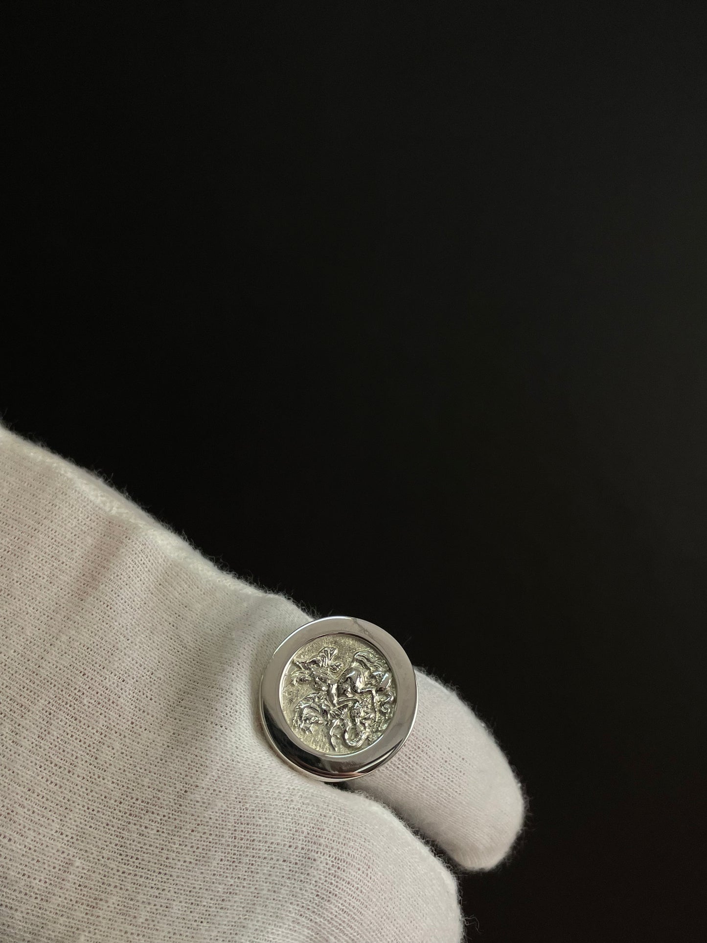 Anillo san Jorge XL Plata 925