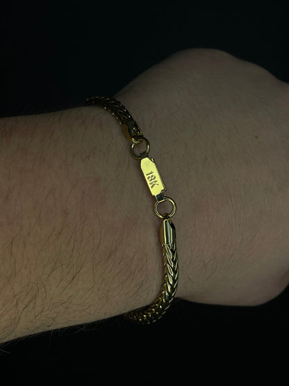 Pulsera Espiga sellada 18K