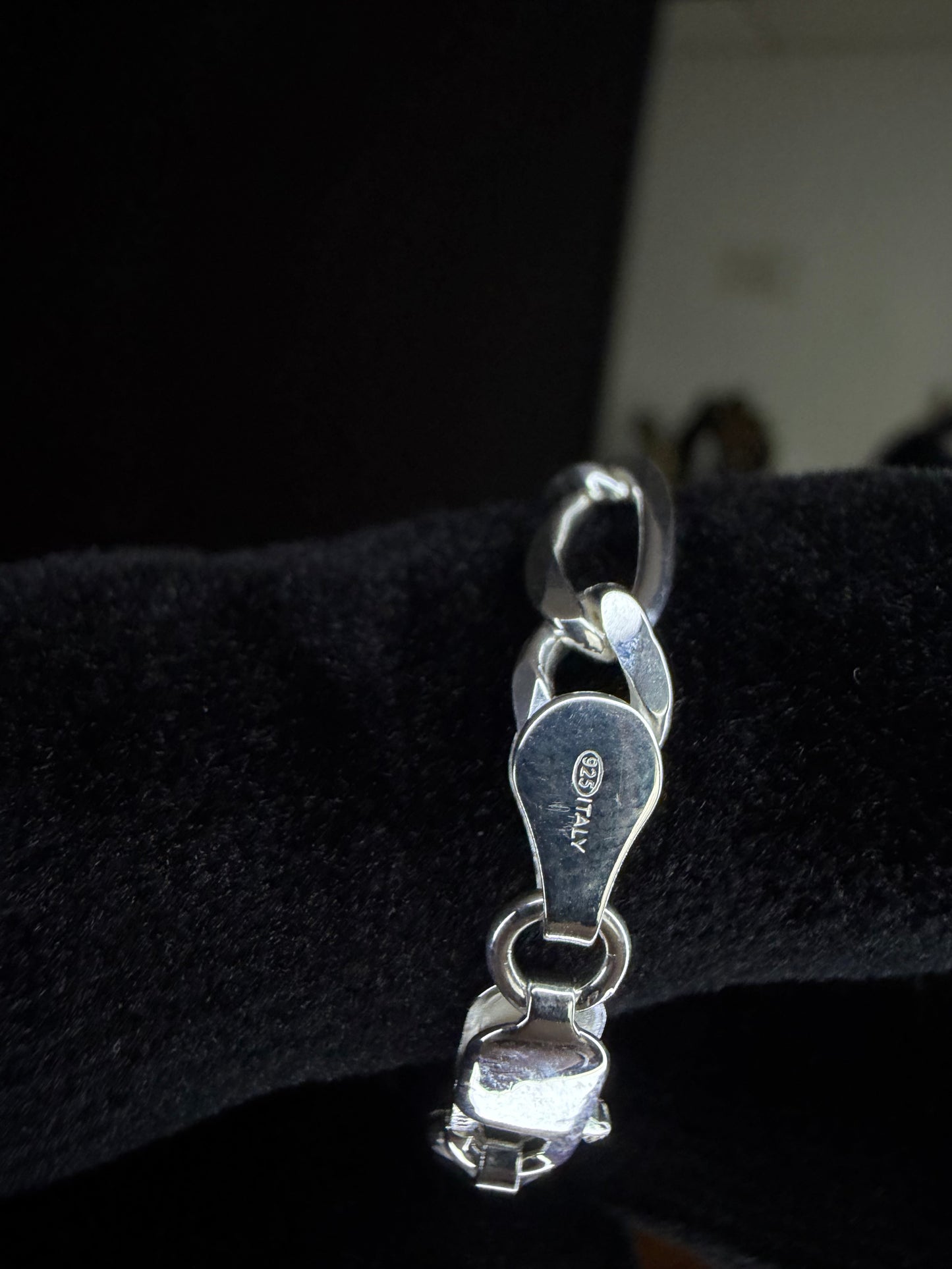 Pulsera con Chapa para grabado Maciza en Plata 925