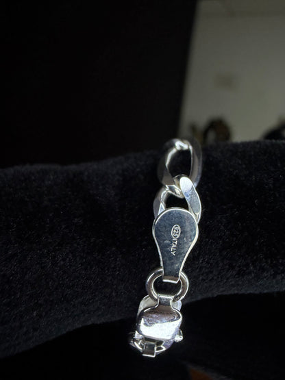 Pulsera con Chapa para grabado Maciza en Plata 925