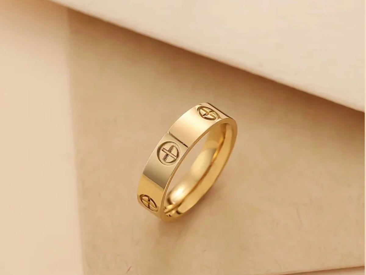Anillo Estilo Cartier Gold