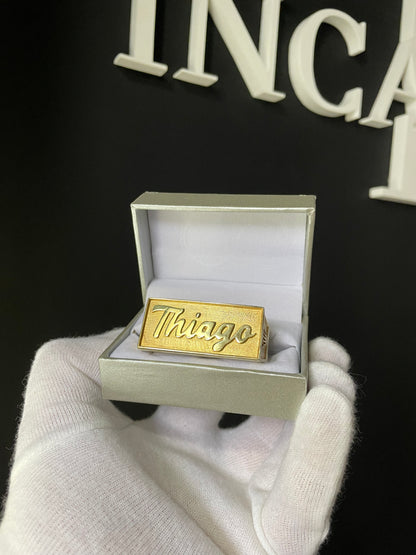 Anillo Doble Plata bañada en Oro 18k