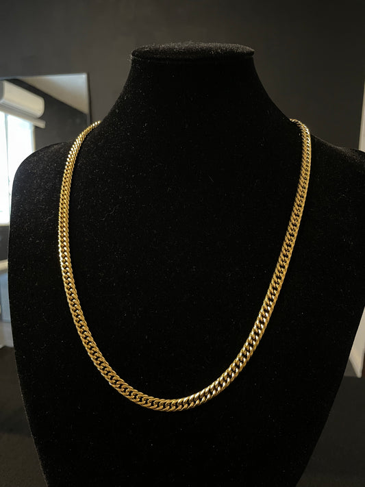 Cadena Doble Grumet baño de oro 18k