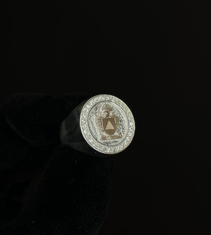 Anillo Escudo Familiar en Plata maciza y Escudo en Oro puro