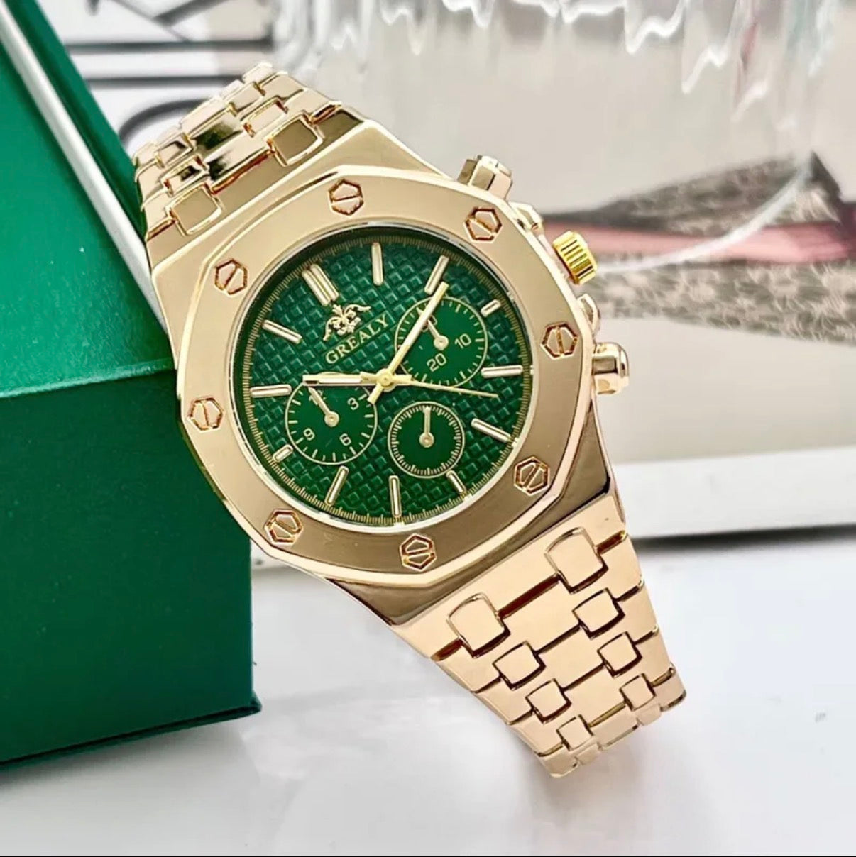 Reloj Mónaco GOLD Green