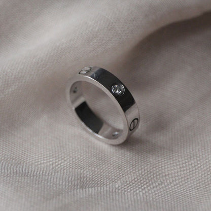 Anillo estilo Cartier Silver con brillantes