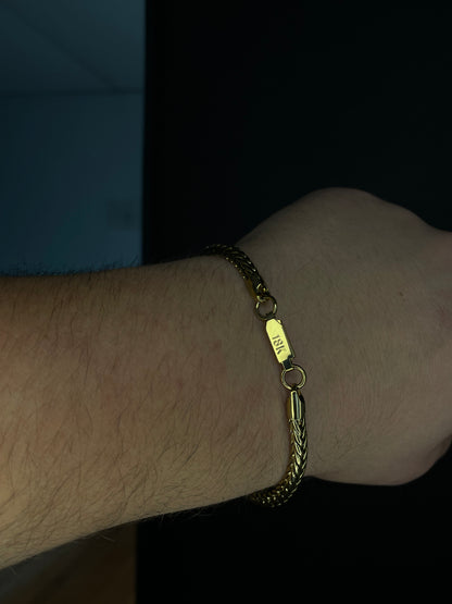 Pulsera Espiga sellada 18K
