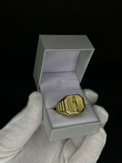 ANILLO SAN LA MUERTE EN ORO 10K