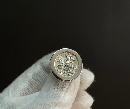 Anillo san Jorge XL Plata 925