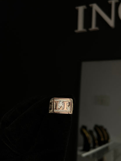 Anillo Sello Hombre Plata Y Oro