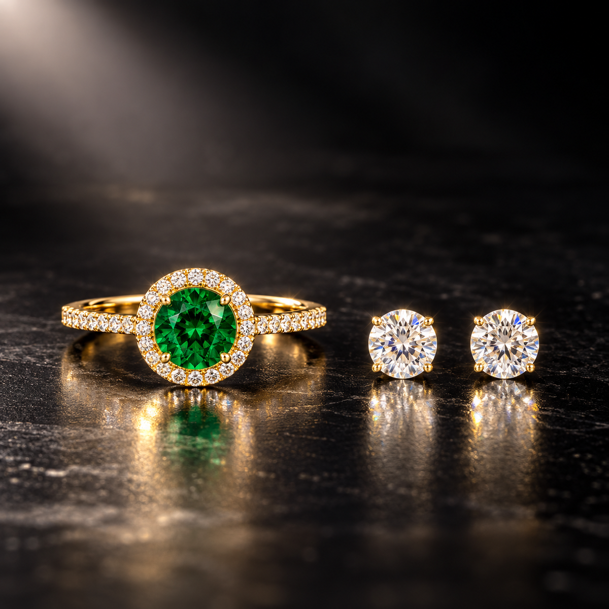 Conjunto de Dama Anillo y Caravanas