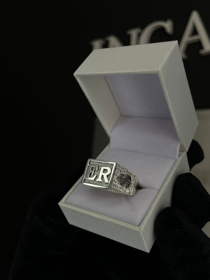 Anillo Sello Hombre Completo en Plata 925