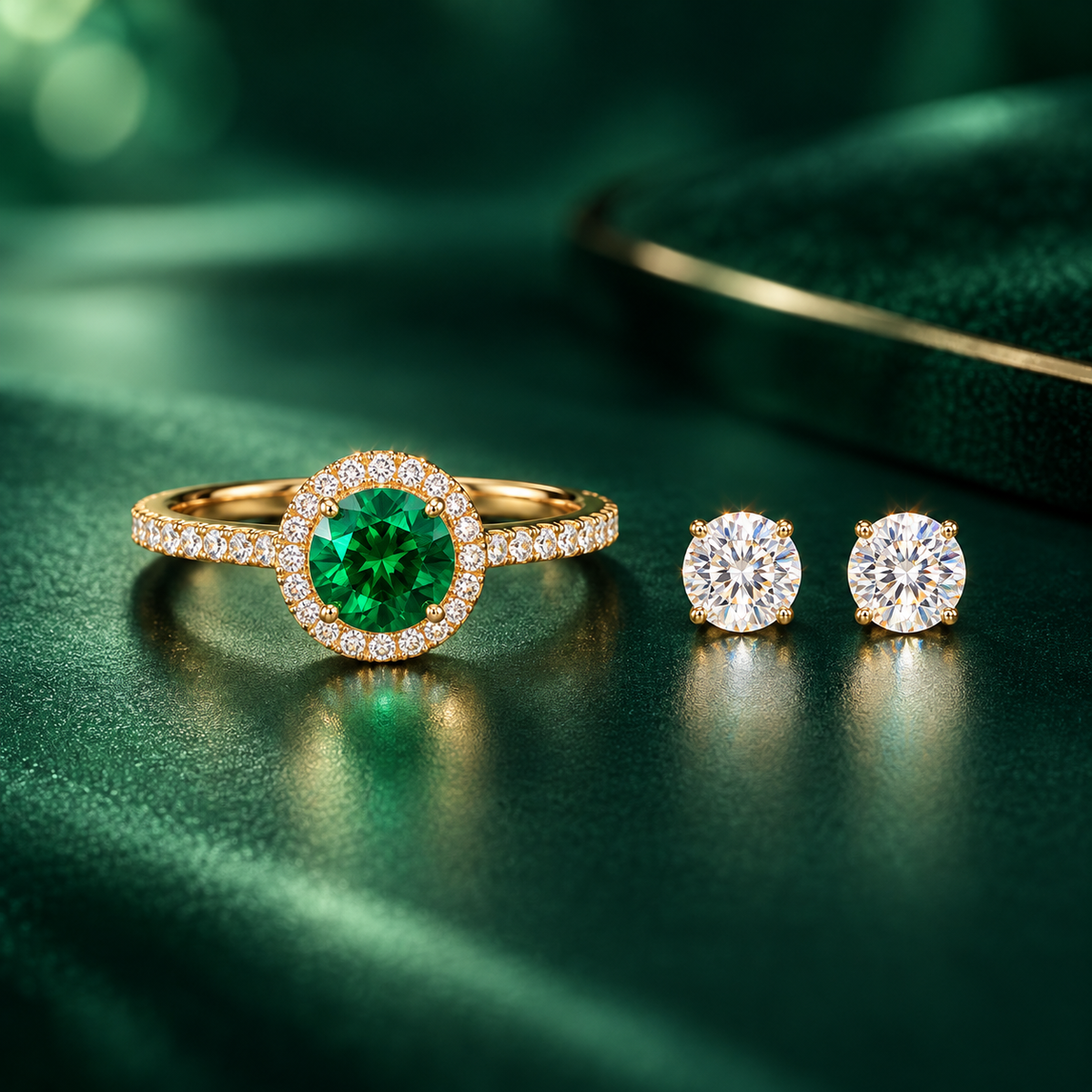 Conjunto de Dama Anillo y Caravanas