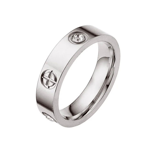 Anillo estilo Cartier Silver con brillantes