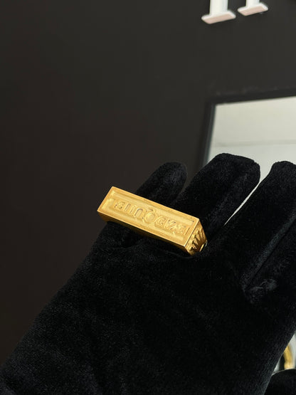 Anillo Doble completo en Plata 925 Enchapada en Oro 18K