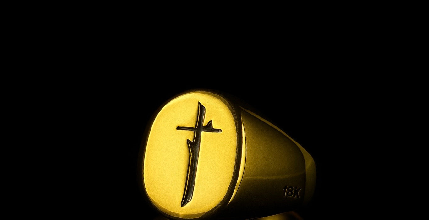 Anillo Cruz Gold