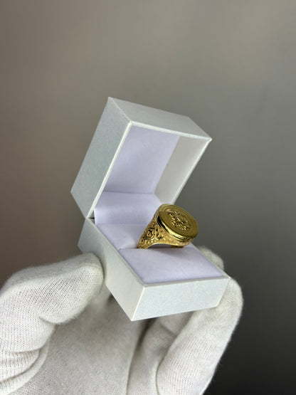 Anillo San Jorge Labrado Plata bañada Oro 18K