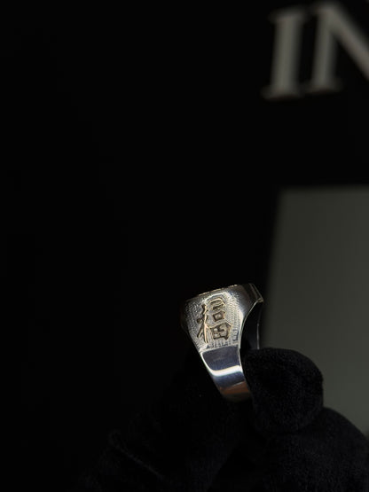 Anillo Personalizado en Plata y Oro Buda