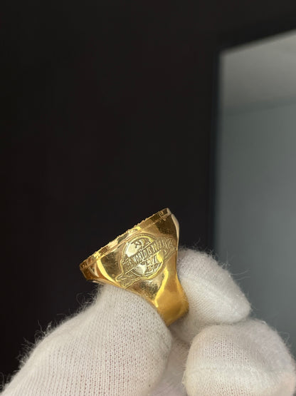 Anillo XL Iniciales y marco Full Ice