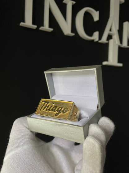 Anillo Doble Plata bañada en Oro 18k