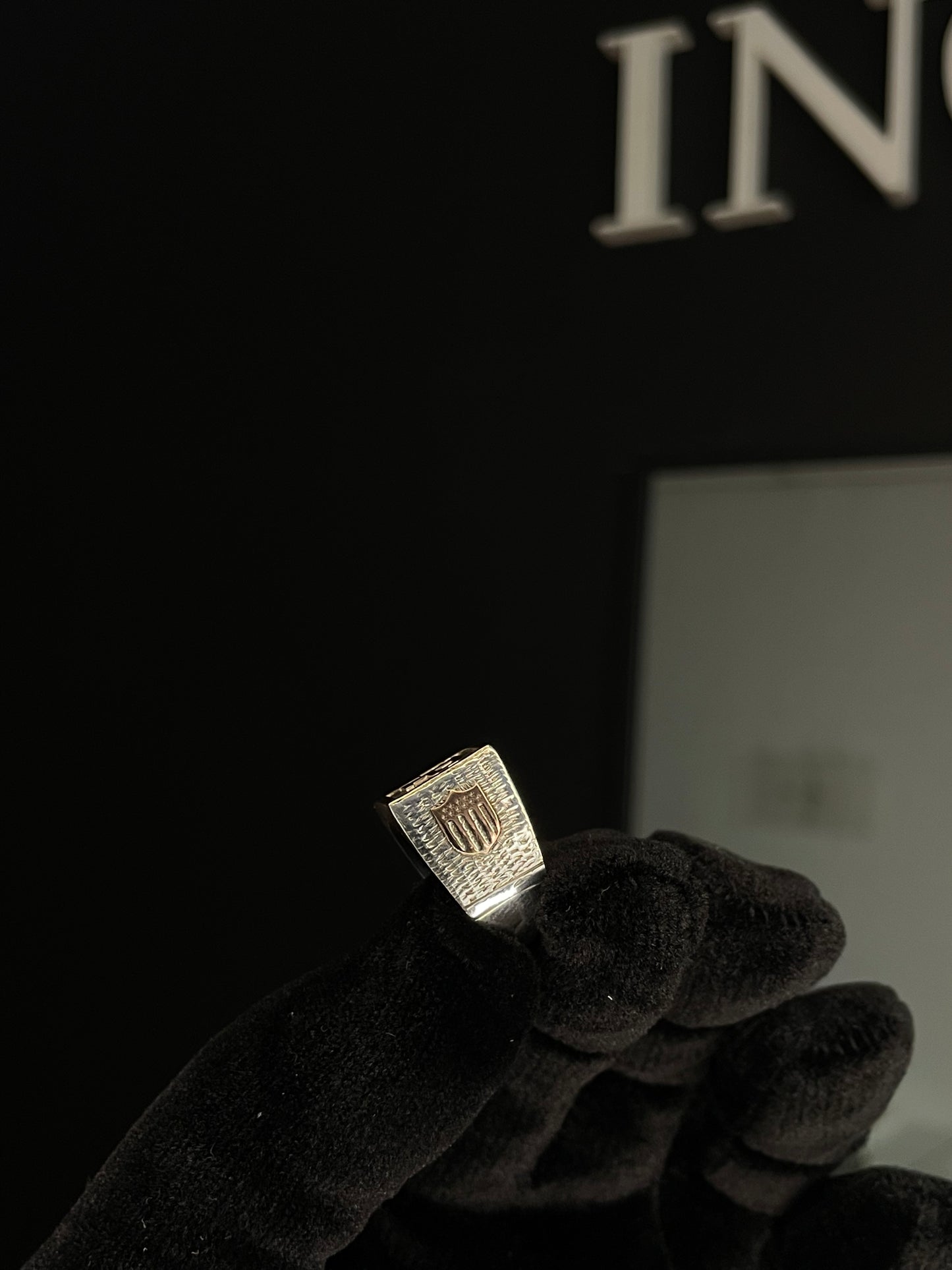 Anillo Sello Hombre Plata Y Oro
