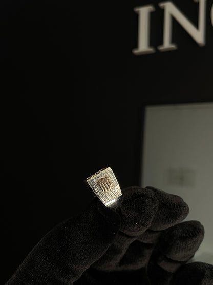 Anillo Sello Hombre Plata Y Oro