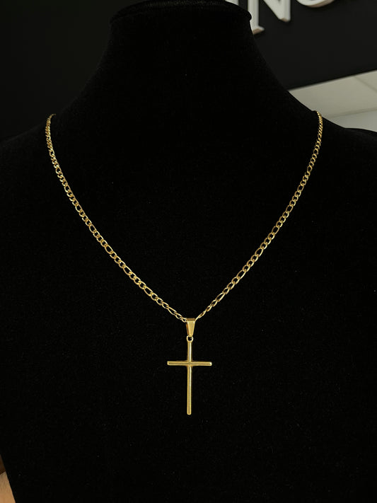 Cadena con Cruz Clásica Gold
