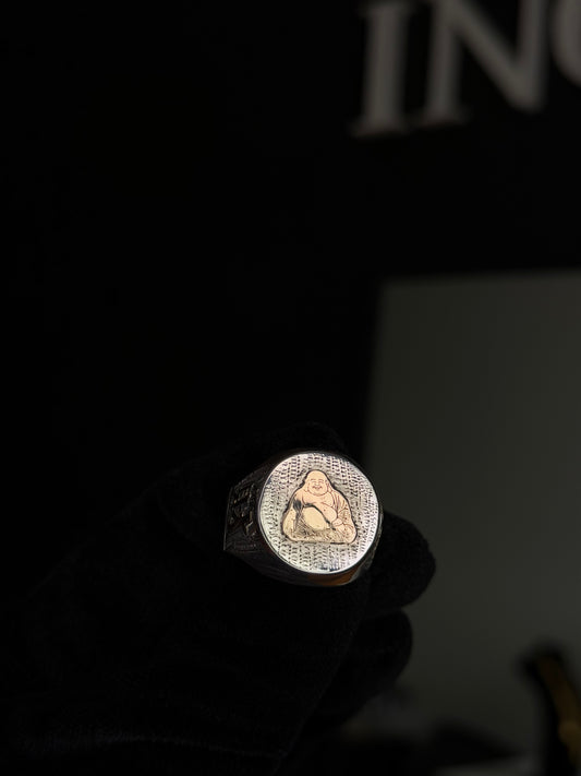Anillo Personalizado en Plata y Oro Buda