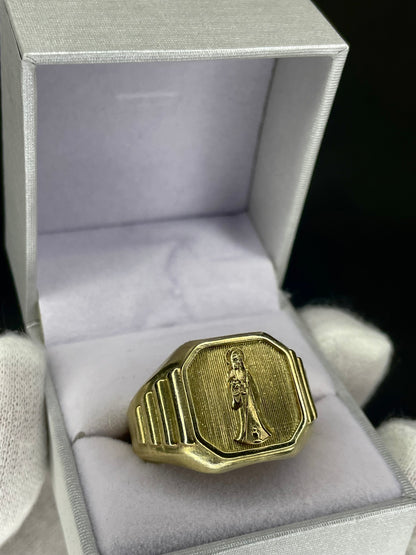 ANILLO SAN LA MUERTE EN ORO 10K