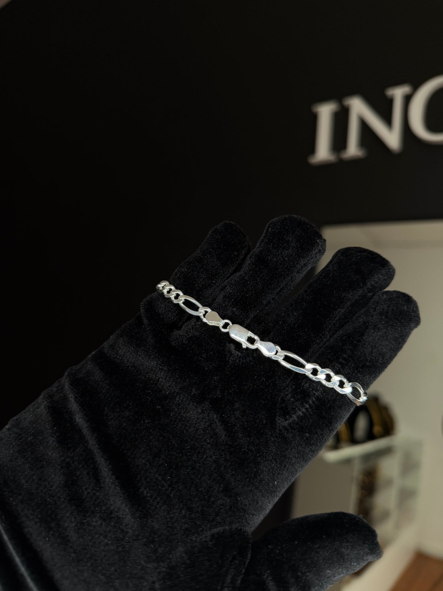 Pulsera con Chapa para grabado Maciza en Plata 925