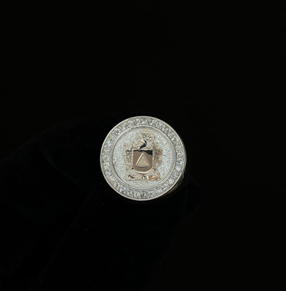 Anillo Escudo Familiar en Plata maciza y Escudo en Oro puro