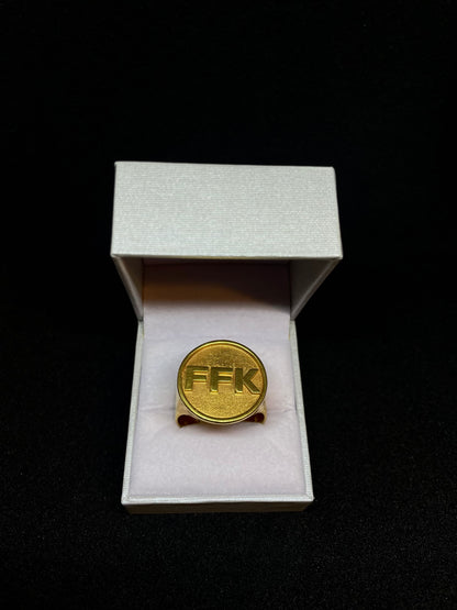 ANILLO PERSONALIZADO PLATA Y BAÑO DE ORO 18k