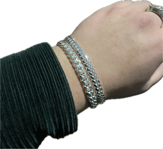 Pulsera Cubana Plata 925