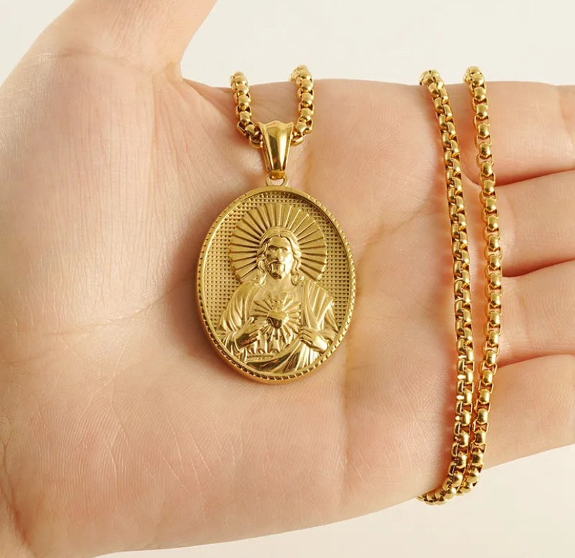 Cadena con dije 𝐉𝐞𝐬𝐮𝐬 𝐂𝐡𝐫𝐢𝐬𝐭